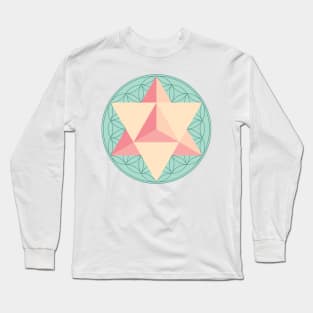 Merkaba with Flower of Life Long Sleeve T-Shirt